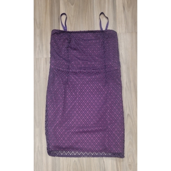 Lane Bryant Purple Crochet Dress with removable straps - Picture 1 of 9
